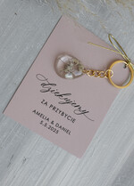 Podziękowania dla Gości Weselnych Magnesy breloki Zdrapki brelok do kluczy z zawieszką z żywicy, ręcznie robiony brelok do kluczy z żywicy, podziękowanie dla gości brelok z zatopionymi kwiatami w żywicy, 2