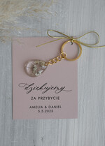 Podziękowania dla Gości Weselnych Magnesy breloki Zdrapki brelok do kluczy z zawieszką z żywicy, ręcznie robiony brelok do kluczy z żywicy, podziękowanie dla gości brelok z zatopionymi kwiatami w żywicy, 0