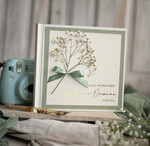 Księgi wpisów gości botaniczne księga wpisów gości, pamiątkowa księga z życzeniami od gości na weselu, księga wpisów gości z suszoną gipsówką, personalizowana księga wpisów gości4