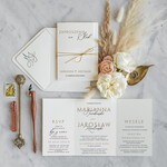 Zaproszenia ślubne Minimalistyczne Proste Zaproszenia Ślubne Składane  Minimalistyczne Zaproszenia na Ślub Delikatne Zaproszenie Ślubne0