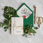 Zaproszenia ślubne Minimalistyczne modne zaproszenia ślubne, wyjątkowe wzory zaproszeń ślubnych, zielone zaproszenie ślubne 1