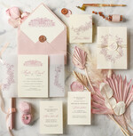 Zaproszenia ślubne Minimalistyczne Proste Zaproszenia Ślubne Minimalistyczne Zaproszenia na Ślub Twoje Miejsce szkicowane Zaproszenie Ślubne Różowe0