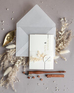 Zaproszenia ślubne Minimalistyczne oryginalne zaproszenia ślubne z suszonymi listkami, idealne na ślub w plenerze zaproszenie na ślub z liśćmi 1