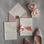 Zaproszenia ślubne Minimalistyczne Minimalistyczne Zaproszenia ślubne Romantyczne Zaproszenie na Ślub róże 4