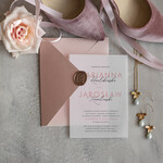 Zaproszenia ślubne Minimalistyczne Proste Zaproszenia Ślubne na Kalce Marmurkowe Zaproszenia na Ślub Marmur Zaproszenie Ślubne Różowe1