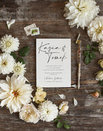 Zaproszenia ślubne Minimalistyczne Proste Zaproszenia Ślubne Minimalistyczne Zaproszenia na Ślub Delikatne Zaproszenie Ślubne Kremowe3