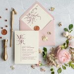 Zaproszenia ślubne Minimalistyczne Proste Zaproszenia Ślubne Minimalistyczne Zaproszenia na Ślub Eleganckie Zaproszenie Ślubne Różowe  2