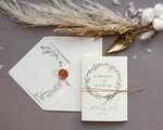 Zaproszenia ślubne Minimalistyczne Boho Zaproszenia Ślubne Składane  Minimalistyczne Zaproszenia na Ślub Delikatne Zaproszenie Ślubne1