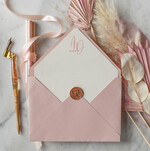 Zaproszenia ślubne Minimalistyczne Proste Różowe Zaproszenia Ślubne z Monogramem Minimalistyczne Zaproszenia na Ślub Delikatne Zaproszenie Ślubne7