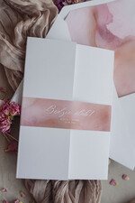 Zaproszenia ślubne Minimalistyczne Różowe Ombre Zaproszenia Ślubne Minimalistyczne Zaproszenia na Ślub Eleganckie zaproszenia ślubne marmurkowe różowe1