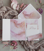 Zaproszenia ślubne Minimalistyczne Różowe Ombre Zaproszenia Ślubne Minimalistyczne Zaproszenia na Ślub Eleganckie zaproszenia ślubne marmurkowe różowe11