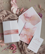 Zaproszenia ślubne Minimalistyczne Różowe Ombre Zaproszenia Ślubne Minimalistyczne Zaproszenia na Ślub Eleganckie zaproszenia ślubne marmurkowe różowe5