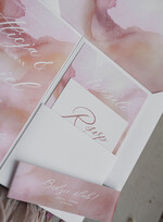 Zaproszenia ślubne Minimalistyczne Różowe Ombre Zaproszenia Ślubne Minimalistyczne Zaproszenia na Ślub Eleganckie zaproszenia ślubne marmurkowe różowe8