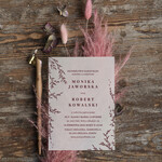 Zaproszenia ślubne Minimalistyczne Minimalistyczne Zaproszenia ślubne Romantyczne Zaproszenie na Ślub na kalce 1