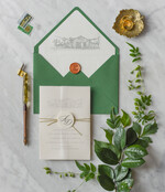 Zaproszenia ślubne Minimalistyczne Proste Zaproszenia Ślubne Minimalistyczne Zaproszenia na Ślub Twoje Miejsce szkicowane Zielone Zaproszenie Ślubne 1