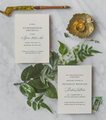Zaproszenia ślubne Minimalistyczne Proste Zaproszenia Ślubne Minimalistyczne Zaproszenia na Ślub Twoje Miejsce szkicowane Zielone Zaproszenie Ślubne 2