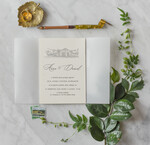 Zaproszenia ślubne Minimalistyczne Proste Zaproszenia Ślubne Minimalistyczne Zaproszenia na Ślub Twoje Miejsce szkicowane Zielone Zaproszenie Ślubne 3