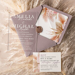 Zaproszenia ślubne Minimalistyczne Proste zaproszenia slubne rustykalne na pleksie, Modern Boho zaproszenie ślubne z akrylu, zaproszenia ślubne kwiaty plexi 1