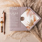 Zaproszenia ślubne Minimalistyczne Proste zaproszenia slubne rustykalne na pleksie, Modern Boho zaproszenie ślubne z akrylu, zaproszenia ślubne kwiaty plexi 0