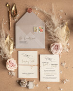 Zaproszenia ślubne Minimalistyczne Proste Jednokartkowe Zaproszenia Ślubne Kremowe Minimalistyczne Zaproszenia na Ślub Delikatne Zaproszenie Ślubne1