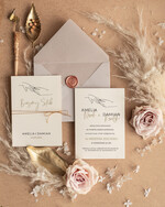 Zaproszenia ślubne Minimalistyczne Proste Jednokartkowe Zaproszenia Ślubne Kremowe Minimalistyczne Zaproszenia na Ślub Delikatne Zaproszenie Ślubne2