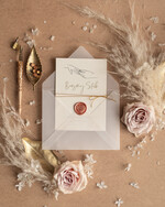 Zaproszenia ślubne Minimalistyczne Proste Jednokartkowe Zaproszenia Ślubne Kremowe Minimalistyczne Zaproszenia na Ślub Delikatne Zaproszenie Ślubne3