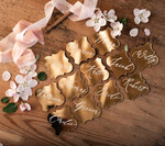 Winietki Eleganckie ręcznie robione winietki ślubne wizytówki dla gości weselnych, winietki na złotym lustrze, ekskluzywne winietki na ślub 9