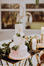 Figurki na tort / cake topper statuetki akryl błyszczący napis ozdoby na tort weselny złota pleksi2