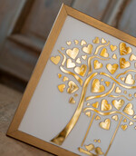 Prezenty, Podziękowania dla Rodziców Podziękowania dla rodziców w ramie złote drzewko podziękowania dla rodziców na wesele prezent dla rodziców ślub złota rama drzewko1