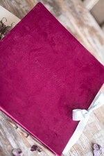 Albumy ślubne Pudełka na zdjęcia  album na zdjęcia  duży album szyte kartki aksamitna okładka z Waszymi imionami 20