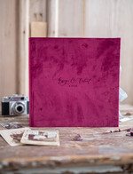 Albumy ślubne Pudełka na zdjęcia  album na zdjęcia  duży album szyte kartki aksamitna okładka z Waszymi imionami 22