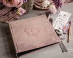 Albumy ślubne Pudełka na zdjęcia  album na zdjęcia  pudrowy różowy album na zdjęcia welurowa okładka14