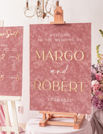 Plany stołów Glamour welurowe powitanie i usadzenie gości plan stołów weselnych, złote napisy na ramie, welurowa rama powitanie na weselu, elegancka tablica powitalna na weselu2