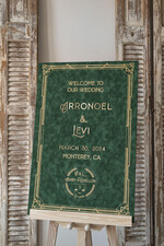 Plany stołów Glamour welurowe plansza powitanie gości i plan stołów w jednym, złote lub srebrne napisy elegenckie3