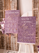 Plany stołów Glamour welurowe Tablica powitalna slubna glamour, elegancka welurowa plansza powitanie gości na Weselu, rama powitanie na weselu rama z powitaniem gości na weselu5