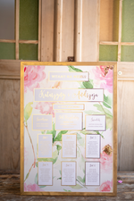 Plany stołów Glamour welurowe Złocona romantyczna plansza ślubna plan stołów weselnych złote lub srebrne błyszczące napisy0