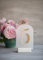 Numery na stół Akryl numerek na stół weselny najpiekniejsze eleganckie satynowy akryl 0