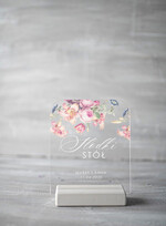 Numery na stół Akryl tabliczka z numerem stołu weselnego, litery złote lustro0