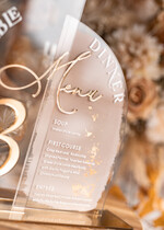 Numery na stół Akryl numerki na stoły weselne, elegancka i nowoczesna forma karty dań na weselu, akrylowe menu weselne, malowane farbą numerki na stół 8