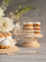 Numery na stół Akryl usadzenie gości numery na stół weselny, złote lusterkowe napisy1