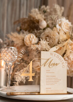 Numery na stół Akryl numery na stoły weselne, dekoracja stołów weselnych, dekoracja na stołach weselnych, menu i numerki na stół,eleganckie menu weselne, welurowe menu weselne,1