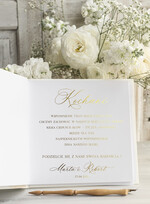 Księgi wpisów gości glamour wyjątkowa ślubna księga wpisów gości z grafika miejsca wesela 1