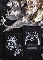 Zaproszenia ślubne Indywidualne Zaproszenia ns łub z czachami -Alternatywne Szokujace zaproszenia z Trupami na Ślub - Wasi goście Padną trupem - Zaproszenia na ślub w stulu halloween17