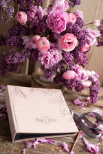 Księgi wpisów gości welurowe średni welurowy album na zdjęcia i księga wpisów gości na zdjęcia z fotobudki i polaroidy   4