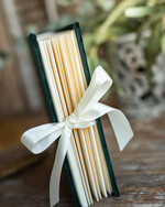 Księgi wpisów gości welurowe Duża Zielona Welurowa Księga Wpisów Gości Ecru Kartki Księga Pamiątkowa welurowa ze Złotymi Napisami 3