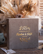 Księgi wpisów gości welurowe welurowa księga wpisów gości, pamiątkowa księga gości, złote imiona na okładce, elegancka welurowa duża księga 0