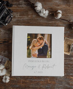 Księgi wpisów gości welurowe duża oryginalna księga gości i album do instaxa w jednym na zdjęcia z fotobudki i instaxa, księga gości zw zdjęciem1