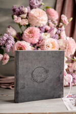 Księgi wpisów gości welurowe średnia welurowa księga gości na wesele pamiątka ślubu zdjęcia z instaxa i zyczenia   5