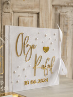 Księgi wpisów gości welurowe księga gości na wesele pamiątka ślubu, księga wpisów gości z perełkami złote napisy, elegancka welurowa księga wpisów gości z perełkami6