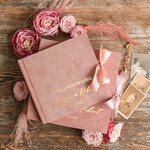 Księgi wpisów gości welurowe komplet księga i pudełko, album ślubny personalizowany i księga gości weselnych w jednym, na zdjęcia z fotobudki i zyczenia10